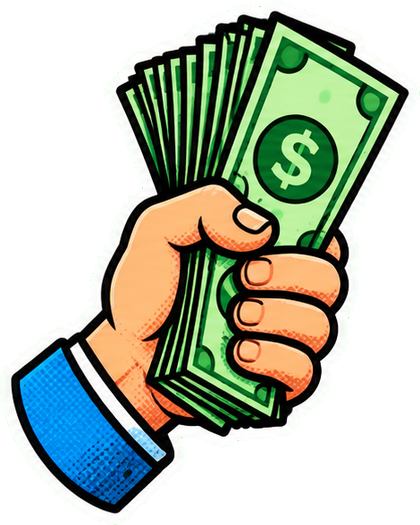 Illustration of a cash offer for a used car