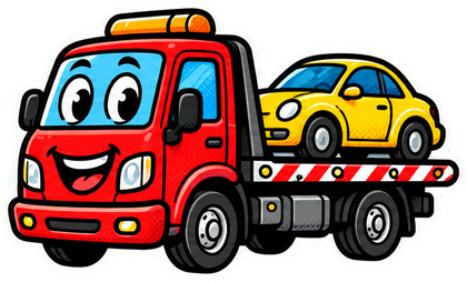 Cartoon tow truck